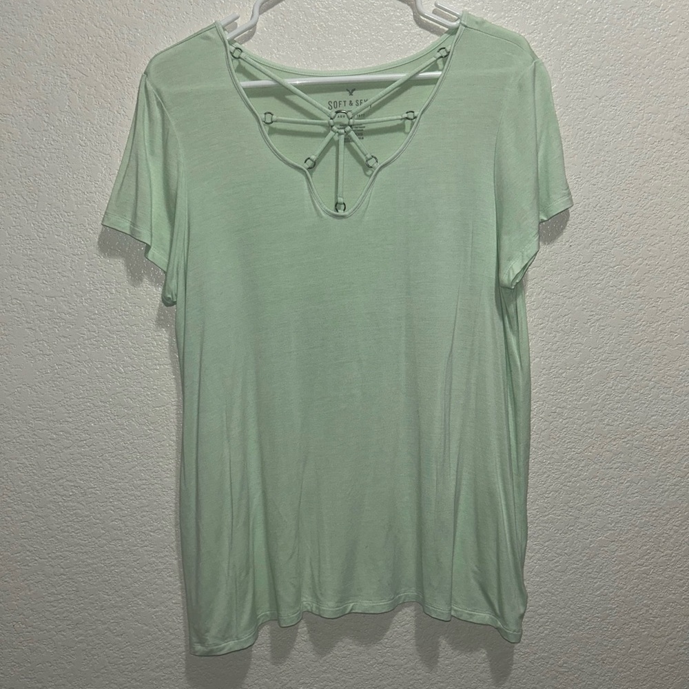NWOT American Eagle Outfitters Sea Green/Mint Tee